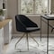 Martha Stewart Sora Upholstered Stationary Office Chair in Black/Polished Brass CH-222119-BK-GLD-MS - alternate 1